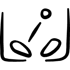 Video Game Pinball Icon from Freehand Set