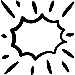 Manga Japanese Comic Bubble Effect Icon from Freehand Set