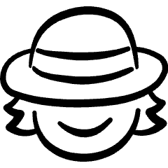 Manga Japanese Comic Pirate Luffy Onepiece Icon from Freehand Set