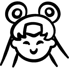 Manga Japanese Comic Sailormoon Icon from Freehand Set