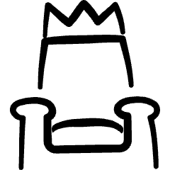 Mediaval Fantasy King Throne Icon from Freehand Set