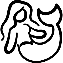 Mediaval Fantasy Mermaid 1 Icon from Freehand Set