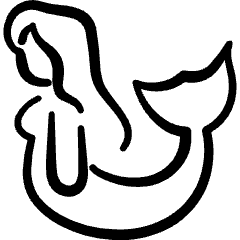 Mediaval Fantasy Mermaid Icon from Freehand Set