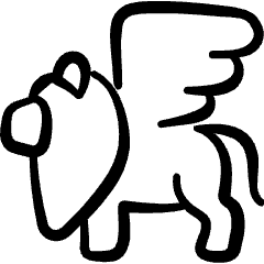 Mythology Creature Daniel Beast Winged Lion Icon from Freehand Set