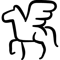 Mythology Creature Pegasus Icon from Freehand Set