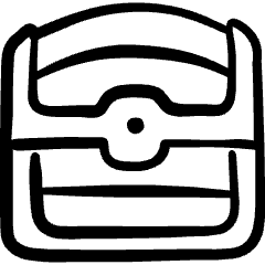 Role Playing Games Icon Chest Icon from Freehand Set