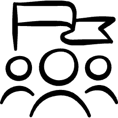 Role Playing Games Icon Party Icon from Freehand Set