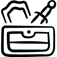 Role Playing Games Icon Weapon Equipment Crate Chest Icon from Freehand Set