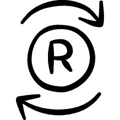 Video Games Device Reset Button Rotation Control Right Analog Stick Icon from Freehand Set