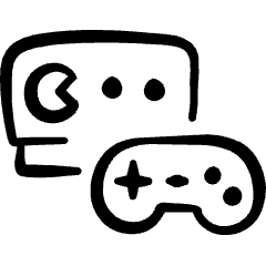 Video Game Controller Monitor Icon from Freehand Set