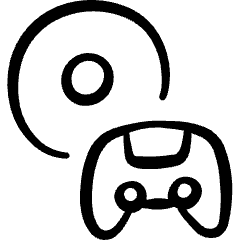 Video Game Disk Controller Icon from Freehand Set