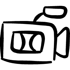 Camera Professional Icon from Freehand Set