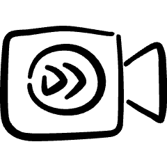 Controls Camera Forward Icon from Freehand Set