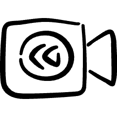 Controls Camera Rewind Icon from Freehand Set