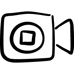 Controls Camera Stop Icon from Freehand Set