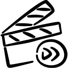 Controls Clapboard Movie Forward Icon from Freehand Set