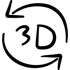 Modern Tv 3d Sync 1 Icon from Freehand Set