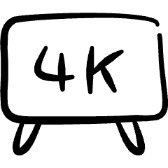 Modern Tv 4k Icon from Freehand Set
