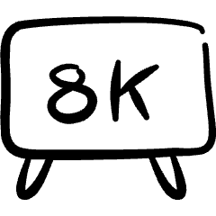 Modern Tv 8k Icon from Freehand Set