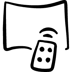 Modern Tv Remote Signal Icon from Freehand Set