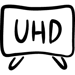 Modern Tv Uhd Icon from Freehand Set