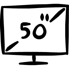 Modern Tv Wide Icon from Freehand Set