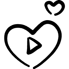 Movies Genre Romance Icon from Freehand Set