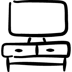 Movies Home Icon from Freehand Set