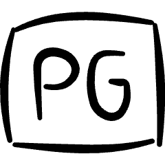 Movies Rated Pg Icon from Freehand Set