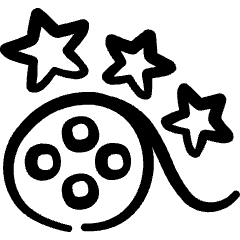 Movies Reel Rating Icon from Freehand Set