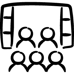 Movies Theater Audience Icon from Freehand Set