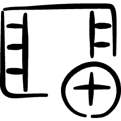 Video Edit Add Icon from Freehand Set