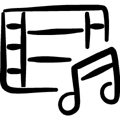Video Edit Audio Icon from Freehand Set