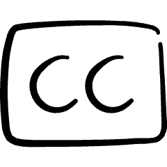 Video Edit Cc Titles Icon from Freehand Set