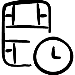 Video Edit Clock Icon from Freehand Set
