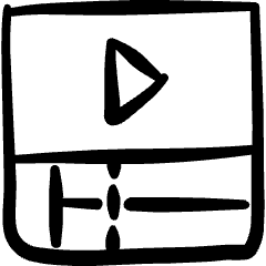 Video Edit Editor Timeline Icon from Freehand Set