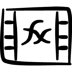 Video Edit Effects Icon from Freehand Set