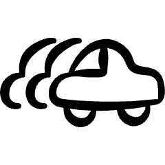 Video Edit Motion Car Icon from Freehand Set