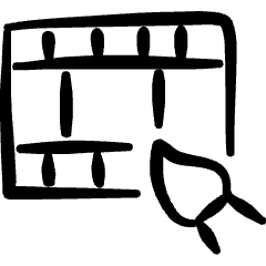 Video Edit Movie Film Brush Icon from Freehand Set