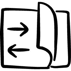 Video Edit Peel Icon from Freehand Set