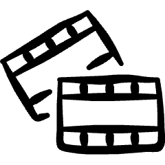 Video Edit Scene Cuts Icon from Freehand Set