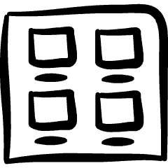 Video Edit Scene Selection Icon from Freehand Set