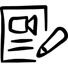 Video Edit Script Icon from Freehand Set
