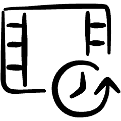 Video Edit Speed Icon from Freehand Set