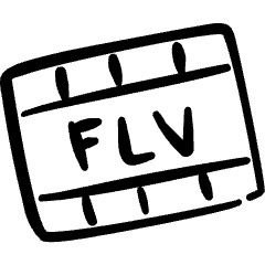 Vide Document Flv Icon from Freehand Set