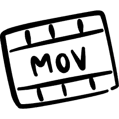 Vide Document Mov Icon from Freehand Set