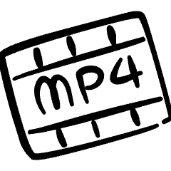 Vide Document Mp4 Icon from Freehand Set