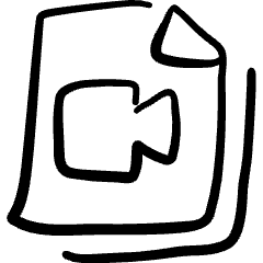 Video File Camera Icon from Freehand Set