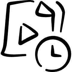 Video File Clock Icon from Freehand Set