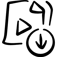 Video File Download Icon from Freehand Set